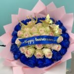 Blue & Roses Bouquet